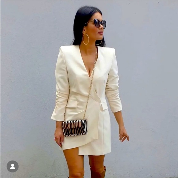 Zara | Dresses | New With Tags Zara Linen Blazer Dress Size Xl | Poshmark